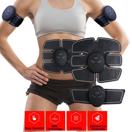 Muscle ABS EMS Fit Training Gear Abdominal Body Home Exercise Shape Fitness Set 