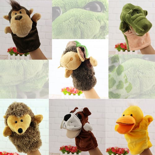 Cartoon Animal Wildlife Hand Glove Puppets Soft Plush Kids Funny Toy Gift S 