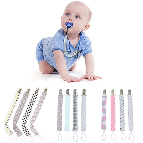 Baby Girl Pacifier Chain Clip Holder Nursing Teether Dummy Soother Nipple Strap 