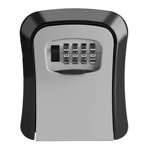 4 Digit Password Combination Key Safe Security Storage Box Lock Case Wall Mount 