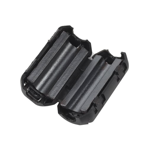 10Pcs Black Clip On Clamp RFI EMI Noise Filters Ferrite Core For 5mm Cable 