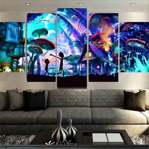 Canvas Painting 5 Pieces Poster Picture For Living Room Home Decor Wall Art Gift S Reviews Zoodmall - Home Decor Art Pieces