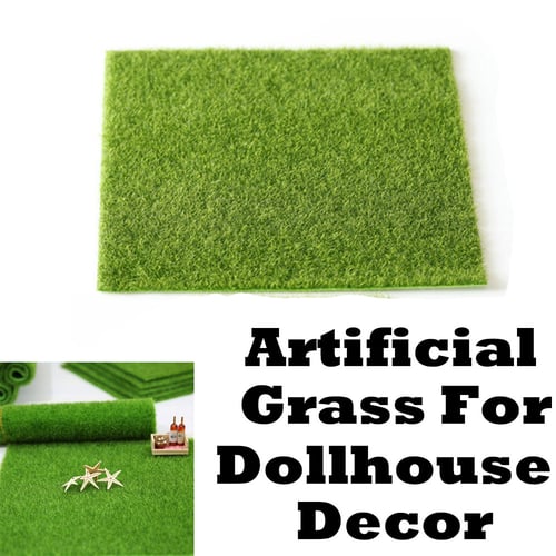 1Pc Artificial Grass Fake Lawn Fairy Garden Ornament Dollhouse Craft Decor 