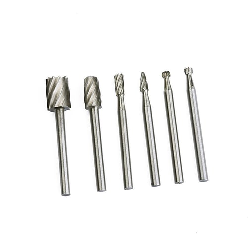 6PCS Tungsten Steel Carbide Burrs For Rotary Drill Bit Die Grinder 6mm Shank Kit 