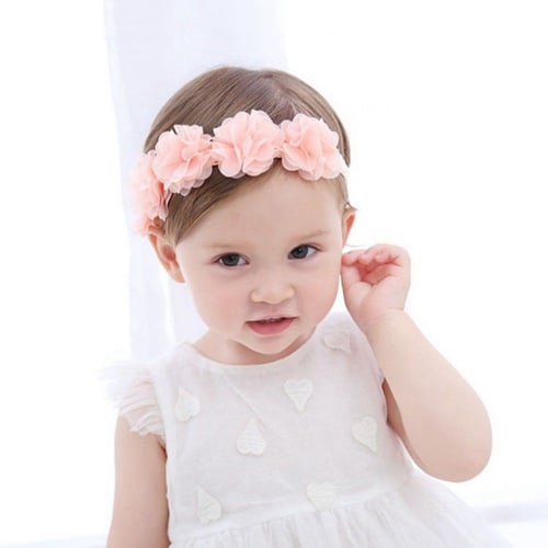 Cute Kids Baby Girl Toddler Lace Flower Hair-Band Headwear Headband Accessories 