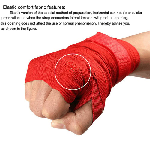 2PCS Hand Wrap Cotton Lengthened Boxing Hand Wraps Handwraps Bandages for Training Boxing 5M