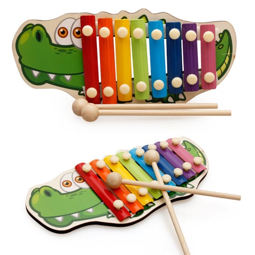 Baby Kid Educational 8 tone Xylophone Musical Toys Wooden Developmental Toy pO 