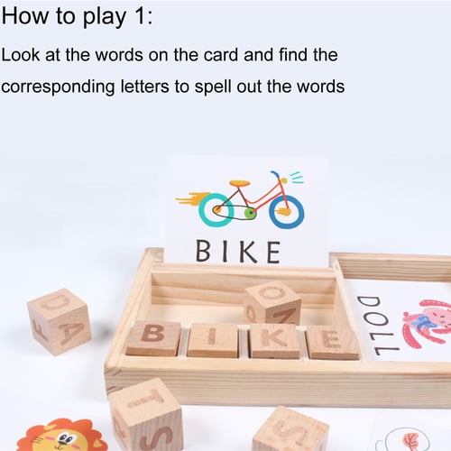 English Spelling Alphabet Letter Game Early Learning Educational Toy Kids Spell 