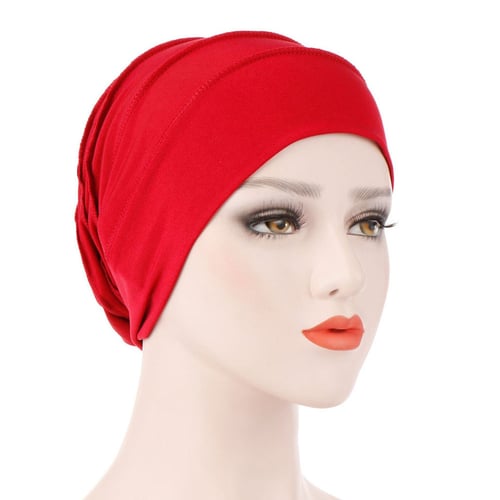 Women Ladies Chiffon Ruffle Cancer Chemo Hat Beanie Scarf Turban Head Wrap Cap 