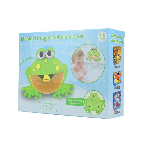 Bubble machine big frog automatic bubble maker blower music bath toys for bab WQ 