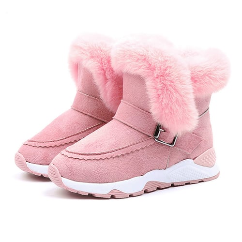 Kids Baby Infant Boys Girls Child Fur Flock Winter Bootie Warm Snow Shoes Boots