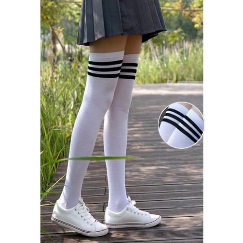 white thigh high socks outfit