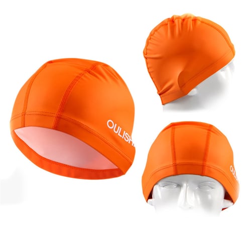 Unisex Adult Men Women Swimming Cap Durable Elastic Silicone Swim Pool Beach Hat 