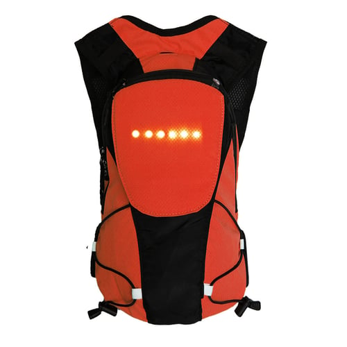 Safety Cycling LED Wireless Remote Control Turn Signal Warning Lamp Backpack Bag 