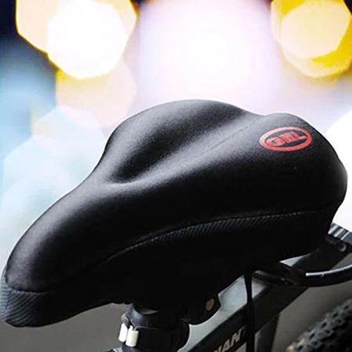 Universal Ultra Wide Bicycle Seat Cushion Wider Bicycle Silicone Cushion Soft Pad Bike Silica Gel Seat Saddle Cover for Men or Women for Indoor or Outdoor Cycling