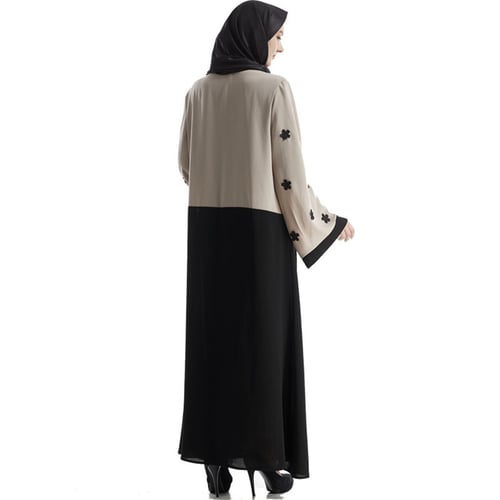 Abaya Dubai Muslim Lace Women Open Front Cardigan Embroidery Islamic MaxiDresses 