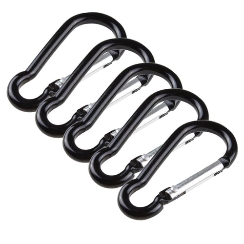 7pcs Clips Snap Hooks Carabiner Spring Loaded Alloy Keychain Keyring Quick Clamp 