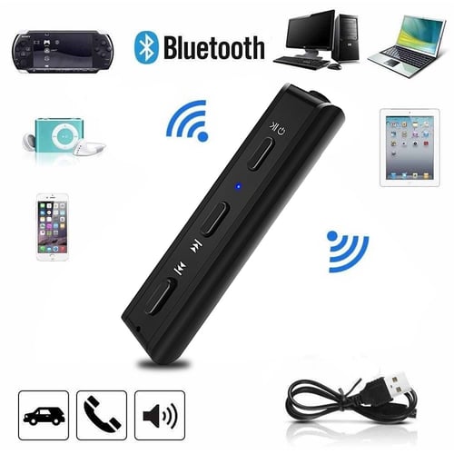 Mini Hands free Wireless Car Kit 3.5mm Jack AUX Audio Receiver Adapter New 