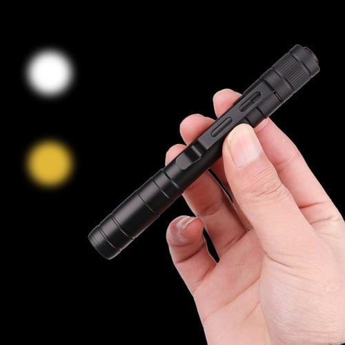 Portable R3 LED Flashlight Clip Mini Stylus Light Penlight Pocket Pen Torch Lamp 
