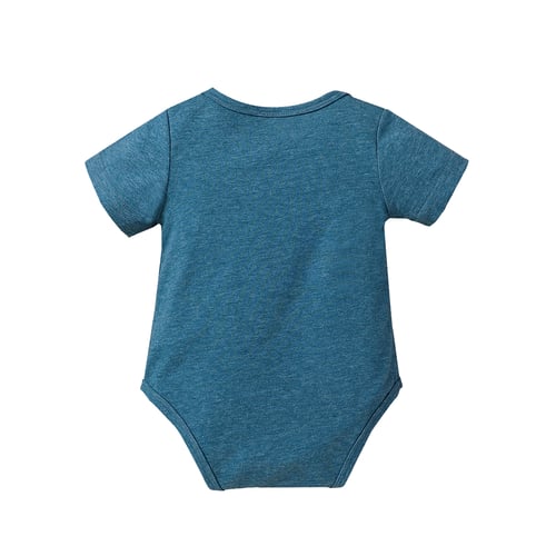 Newborn Infant Baby Boys Girls Letter Short Sleeve Romper Clothes Bodysuit 