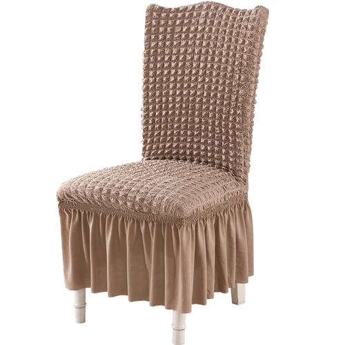 Bubble Plaid Stretch Dining Chair, Thick Dining Chair Covers