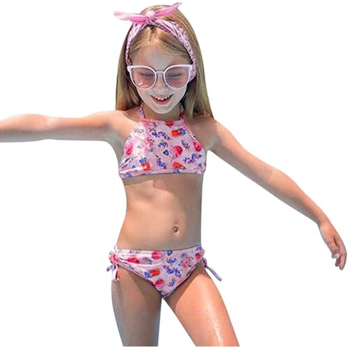 Girls Kids Child Swimwear Beachwear Bowknot Swimsuit Summer Bathing Suit Costume