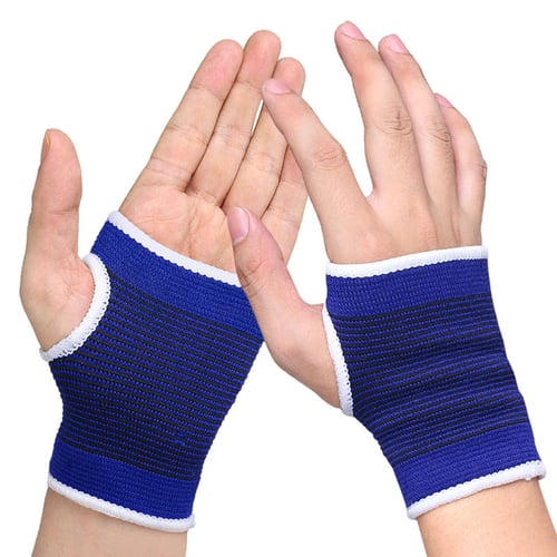 1 Pair Support Wrist Gloves Hand Palm Gear Protector Elastic Brace Gym Sports 