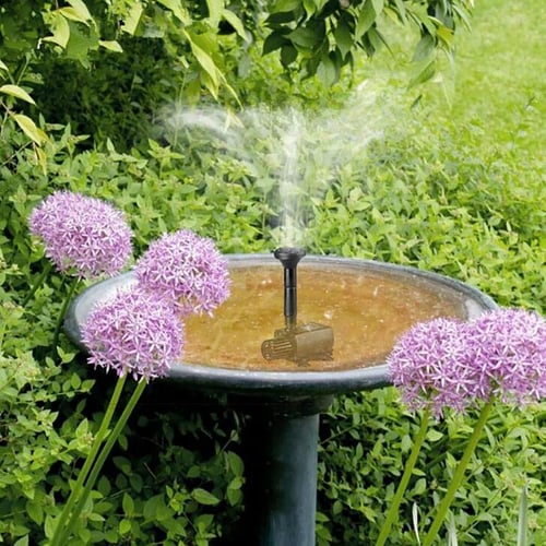 Outdoor Solar Powered Bird Bath Water Fountain Pump For Pool Garden Aquarium 