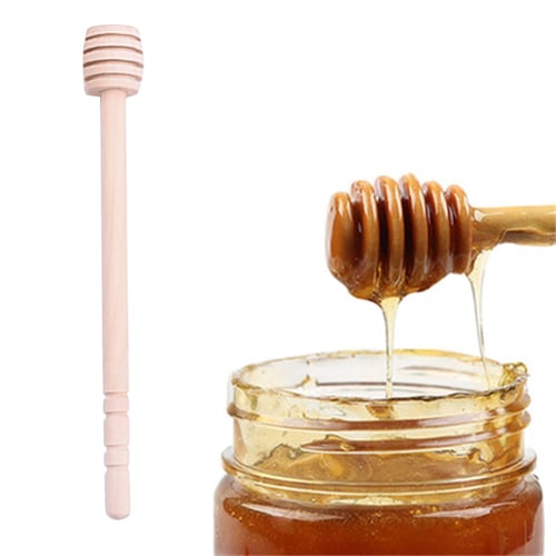 50-200Pcs Wooden Jam Honey Dipper Jar Dispensing Collecting Stirring Rod Sticks 