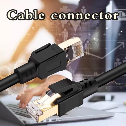 1m to 20m RJ45 CAT8 Ethernet Network 40Gbps Patch Lead Cable Black/White Lot 