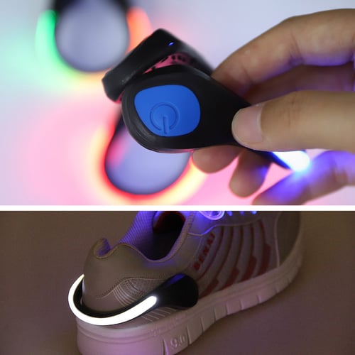 Shoe Light Up LED Luminous Safety Heel Clips Running Jogging Cycling Bicycling 