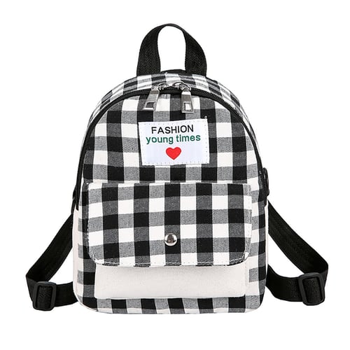 Backpack For Women New s Portable Casual Wild Fashion Contrast Plaid Travel 