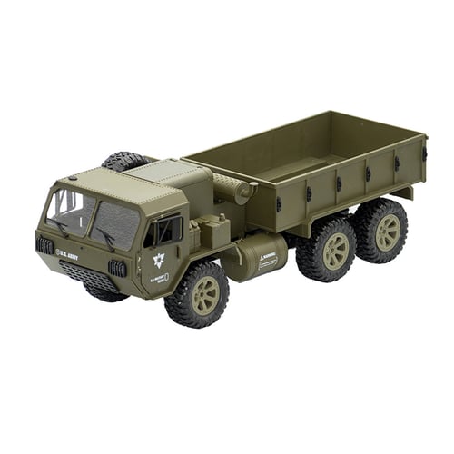 2.4GHZ RC Military Truck Army 1:16 6WD Tracked Wheels Crawler Off-Road Car RTR 