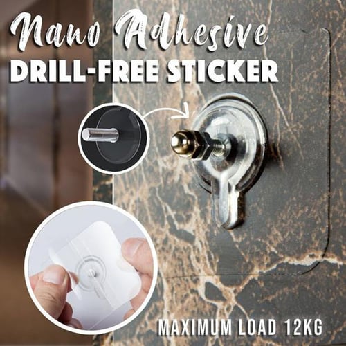 Nail Free Wall Hook Screw Adhesive Non-Trace No Drilling for Bathroom Kitchen 