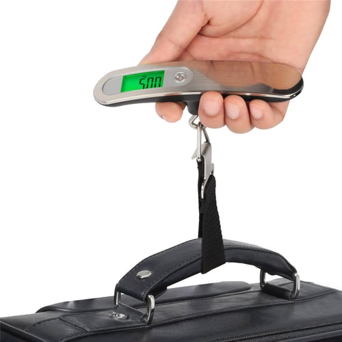 Portable Travel 110lb 50kg LCD Digital Hanging Luggage Scale Electronic Weight 