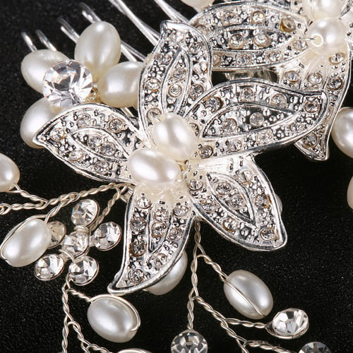 Bridal Wedding Crystal Hair Accessories Clips comb Pearls pins Grip Diamante 