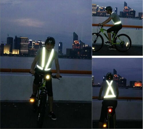 Visibility Neon Vest Reflective Belt Safety Vest Fit for Running Cycling Sports 