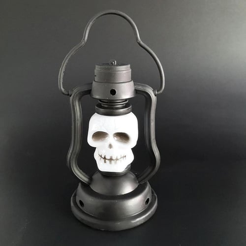 Scary Halloween Lamp Skull LED Automatic Gradual Change For Home Night Light US 