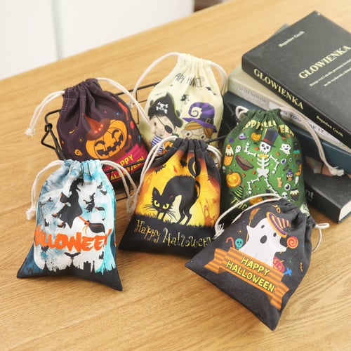 Halloween Cute Witches Candy Bag Packaging Children Party Storage Bag Gift 