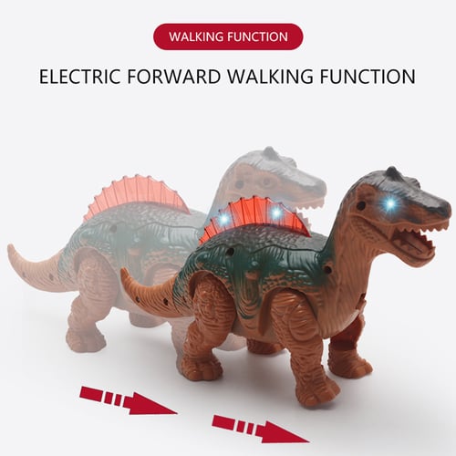 Light Up Dinosaur Electronic Walking Robot Roaring Interactive Dino Toy 