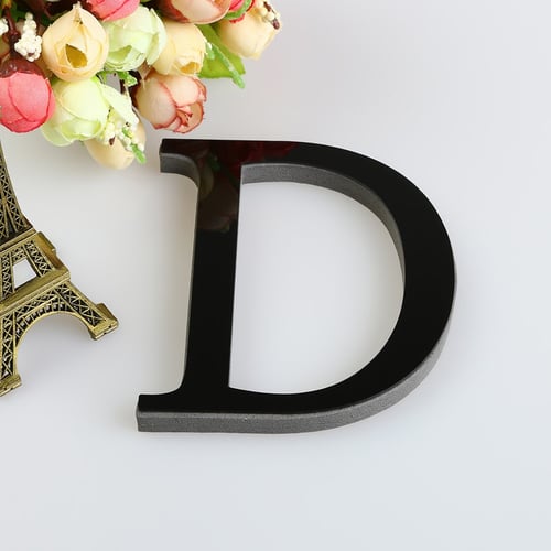 26Letters DIY 3D Mirror Acrylic Wall Sticker Decals Home Decor Wall Art Mural AA