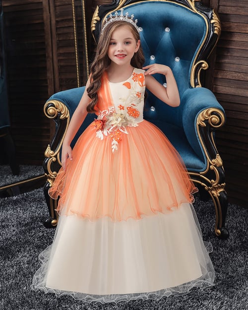Toddler Baby Girls Princess Bridesmaid Pageant Gown Birthday Party Wedding Dress 