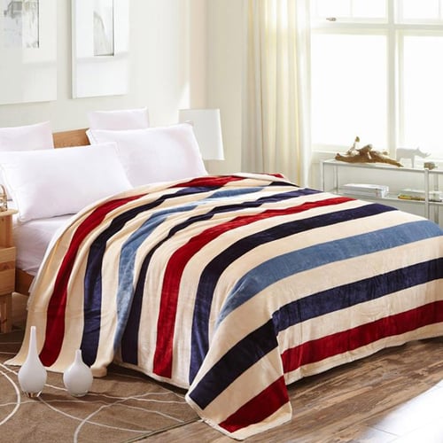 NEW Super Soft Warm Solid Warm Micro Plush Fleece Blanket Throw Rug Sofa Bedding 