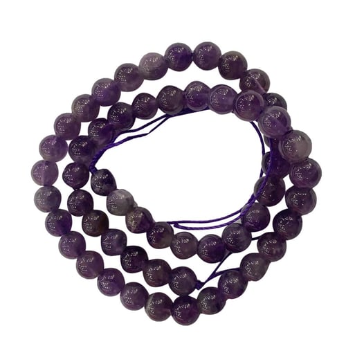 Amethyst 8mm 48 Beads Natural Gemstone Round Spacer Loose Beads 1 Strand IN 