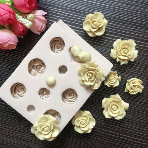 Rose Silicone Cake Fondant Sugarcraft Mold  Icing Cutter Mould Decorating Tool 