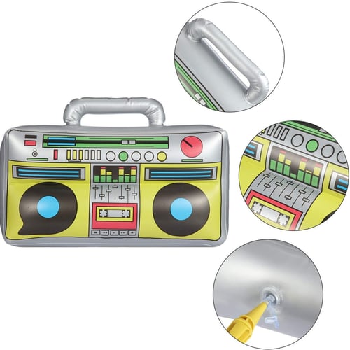 Inflatable Boom Box Blow up Speaker Kids Toy Stereo Party Decoration Accessory 