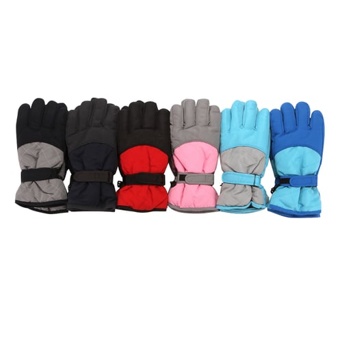 Winter Gloves for Kids Boys Girls Snow Windproof Mittens Outdoor Sports Skiing 