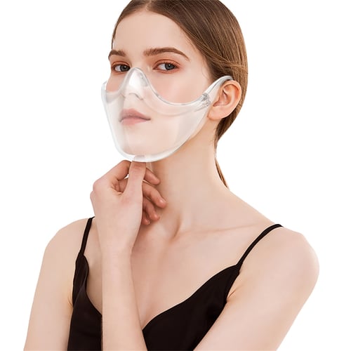 Transparent Durable Facemask Shield Combine Plastic Reusable Clear Protection 