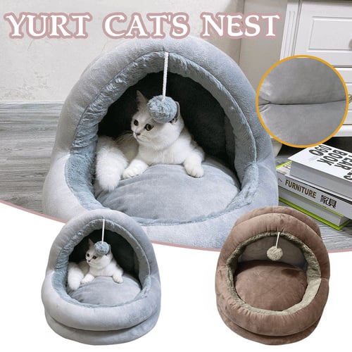 Comfortable Plush Kennel Dogs Pet Litter Deep Sleep PV Cat Litter Sleeping Bed Pet Accessorice 