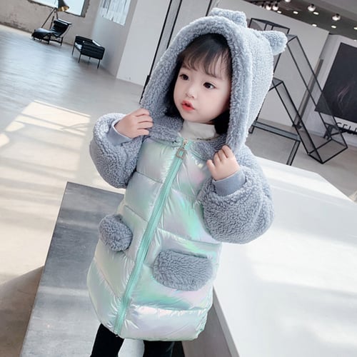 Toddler Baby Infant Cute Cartoon Hooded Zip Coat Cloak Jacket Thick Warm Clothes 